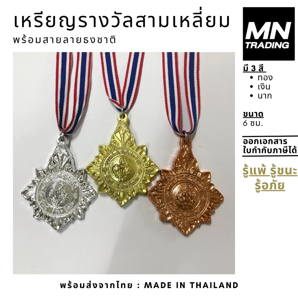 เหรียญรางวัลพลาสติก แบบหยดน้ำ 6 ซม. พร้อมสายคล้องคอ thumbnail 3