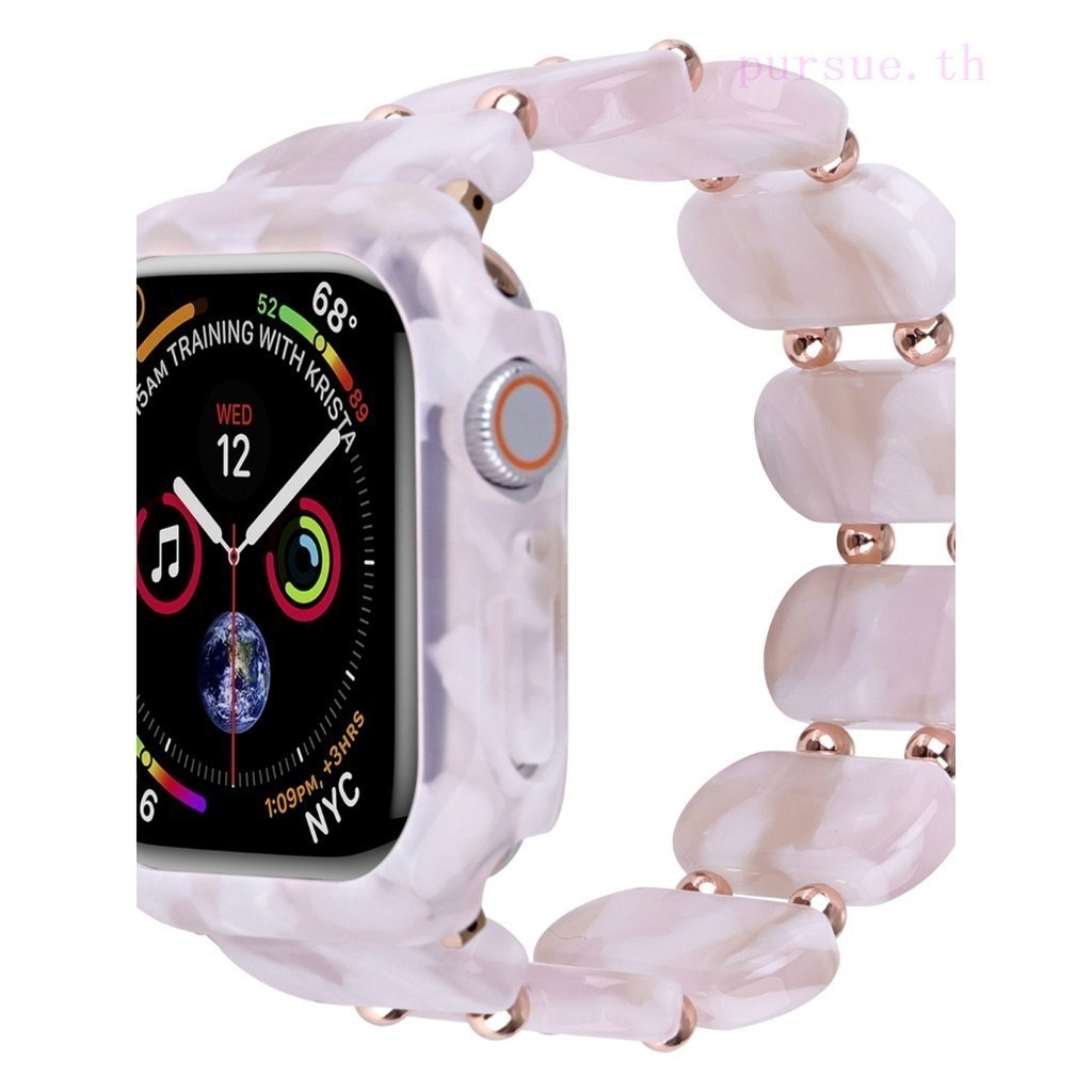 สายนาฬิกาข้อมือเรซิ่น ทรงวงรี ยืดหยุ่น สําหรับ Apple Watch 9th Generation se iwatchs87654