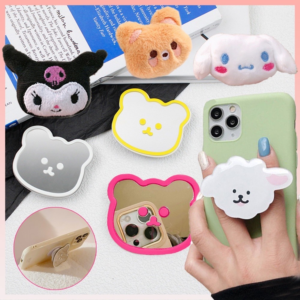 ที่วางมือถือและฐานสนับสนุนแท็บเล็ตสไตล์การ์ตูน: การติดตั้งง่าย ดีไซน์น่ารัก ลายละเอียดแนบที่ดีบนหลังมือถืออย่างง่าย