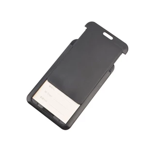 1x กรอบป้ายใส่บัตร หน้าใส หลังทึบ พร้อมสายซิลิโคน สีดำ Lanyards Card Holder