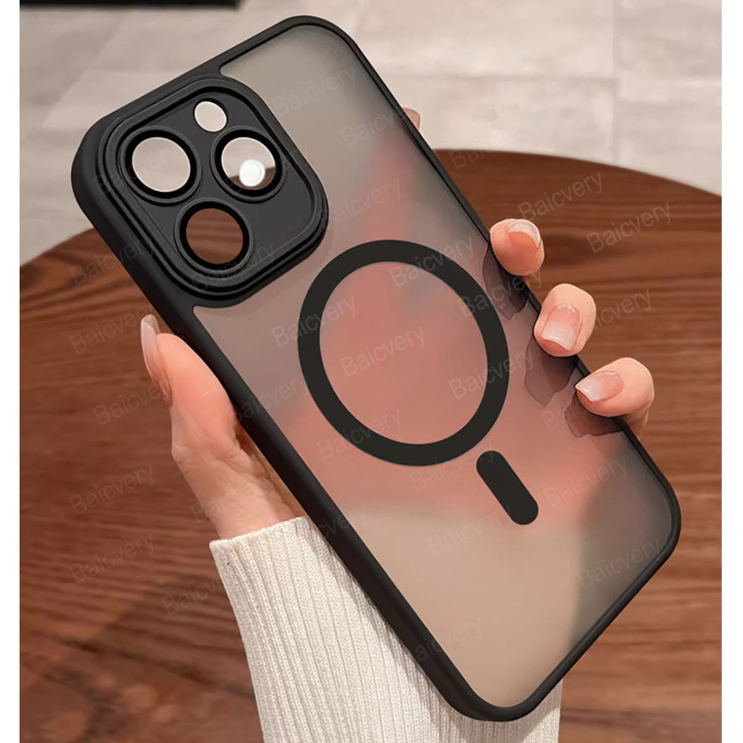 Infinix Smart 8 X6525 / Tecno Spark Go 2024 BG6 POP 8 / Spark 20C BG7 / Spark 20 Pro 4G ปลอกกันกระแทกเคสใสเคสโทรศัพท์รองรับเครื่องชาร์จไร้สายแม่เหล็กพร้อมที่วาง