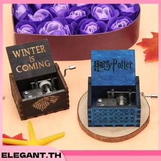 Game of Thrones Harry Potter Star Wars กล่องดนตรีไม้ สไตล์วินเทจ กล่องดนตรีไม้ตั้งโต๊ะ สไตล์เรโทร สําหรับตกแต่งวันเกิด คริสต์มาส