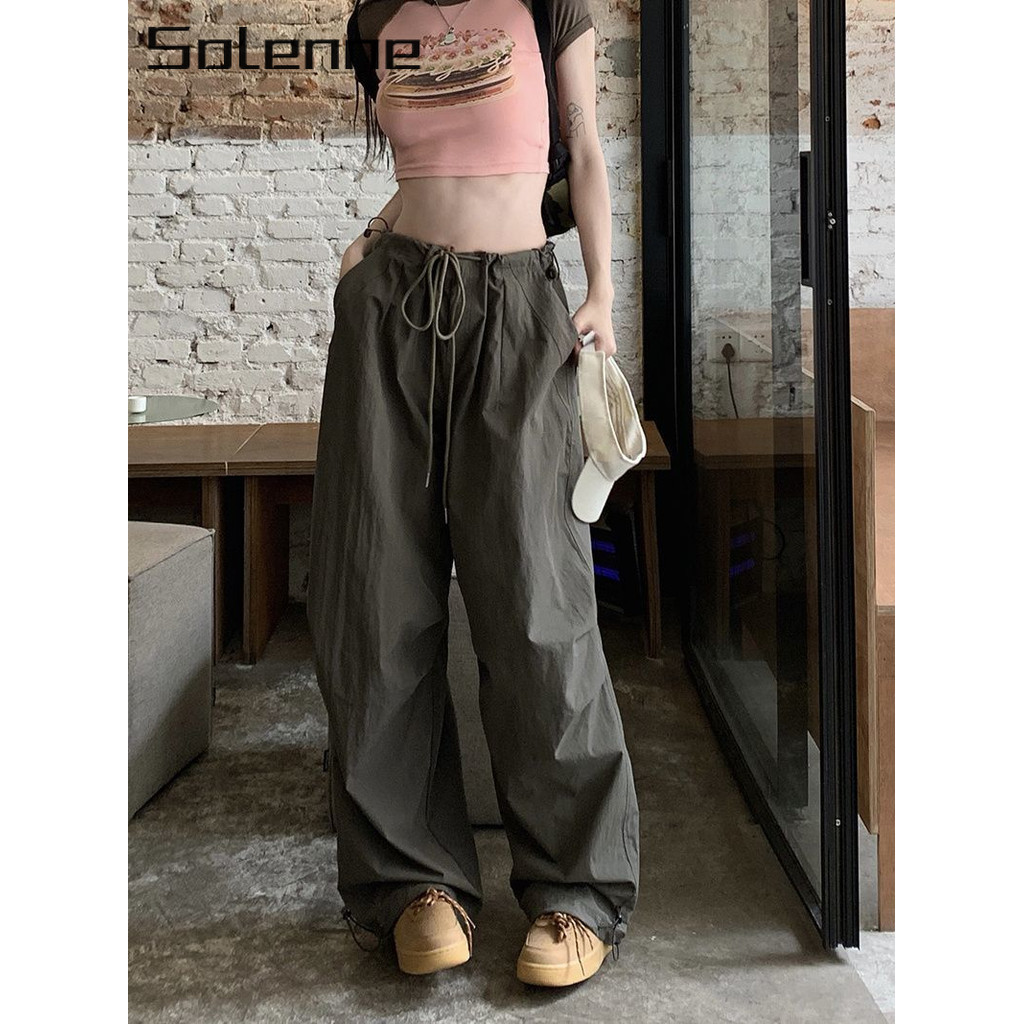 Solenne กางเกงขายาว กางเกงคาร์โก้ผู้หญิง คาร์โก้ กางเกง unique casual trendy Durable A20M08T 9Z24030