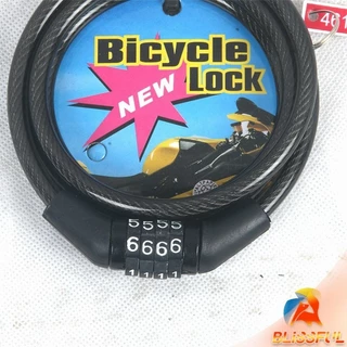 B.F สายล็อคอเนกประสงค์ สายล็อคจักรยาน สายล็อครหัส 4 ตัว Four-digit code lock