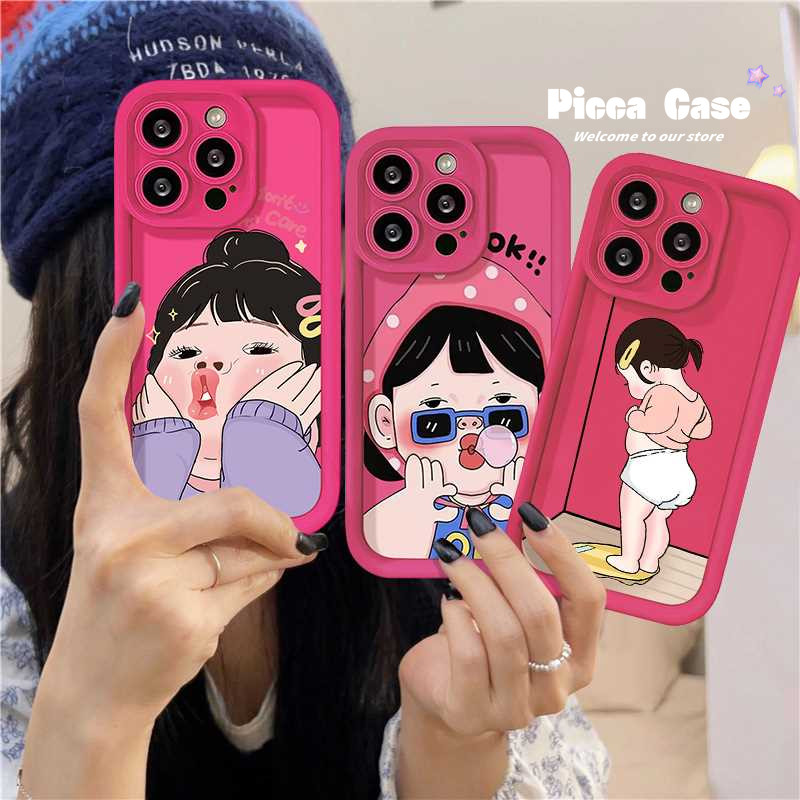 เคสโทรศัพท์มือถือ ลายการ์ตูนผู้หญิงอ้วนน่ารัก หรูหรา สําหรับ Realme Note 50 C12 C67 C15 C51 C25 C35 C17 C53 11 C20 C20 C30 C21 C20A 9i 7i 8i 5i 5s 6i C55 C25Y C21Y C31 C33 Narzo 50 20