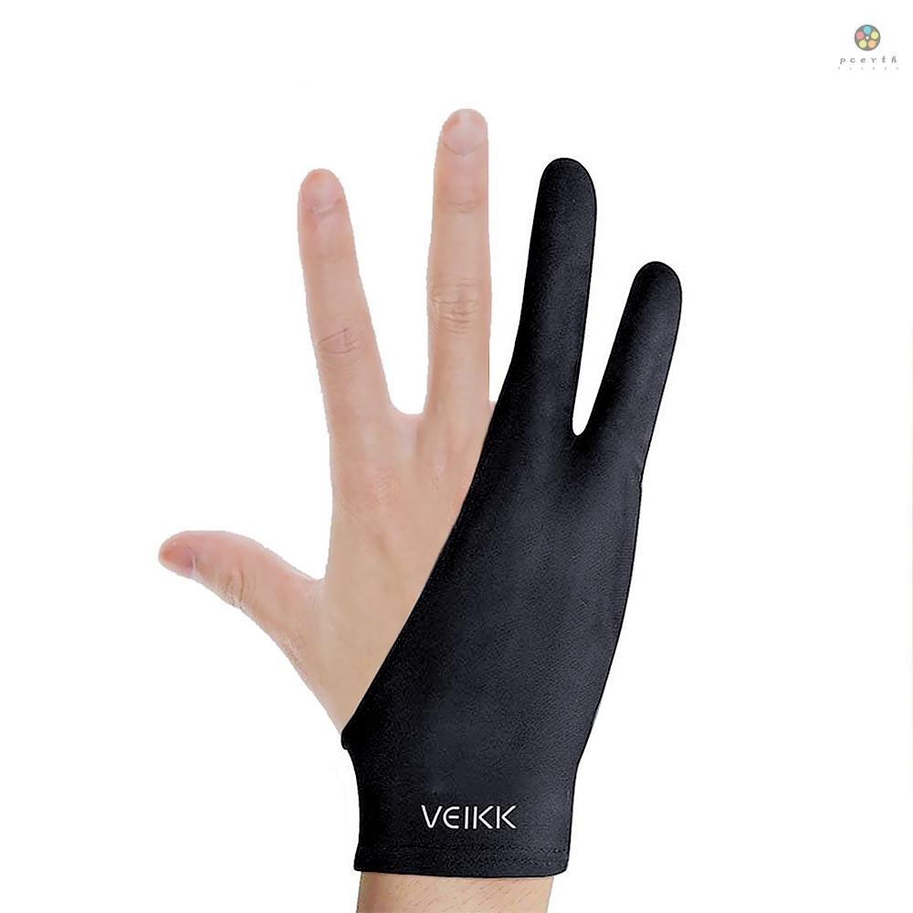 Veikk ถุงมือวาดภาพ สองนิ้ว ถุงมือวาดภาพ น้ําหนักเบา กันเหงื่อ ถุงมือนุ่ม สําหรับ VEIKK กราฟิก แท็บเล็ต กราฟิก มอนิเตอร์