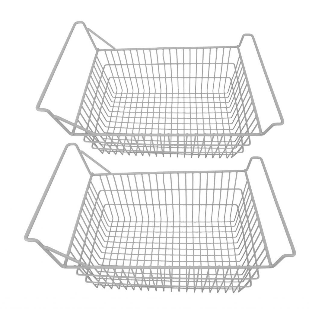 Chest Freezer Organizer  Storage Wire Baskets Sturdy Multi Purpose Rustproof with Handles for Kitchen