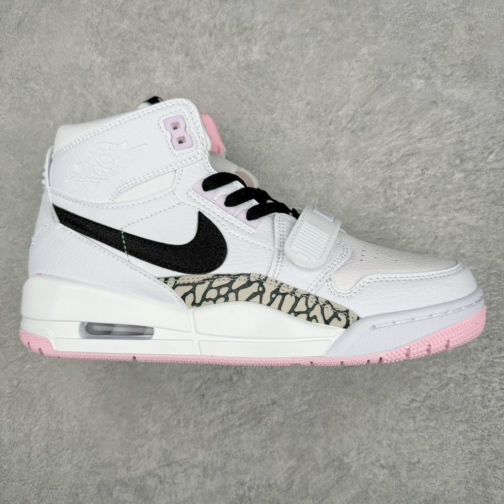 รองเท้าบาสเก็ตบอล Velcro ย้อนยุคคุณภาพสูงสีขาวสีดําสีชมพู AT4040-106