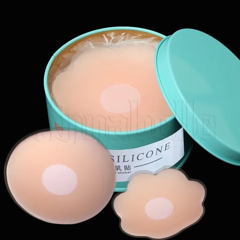 [ขายดี] กาวในตัว ซิลิโคน ที่ปิดหัวนม / ใช้ซ้ําได้ ยกกลีบเต้านม ที่มองไม่เห็น ชุดชั้นใน / สติกเกอร์ติดจุกนม มองไม่เห็น พร้อมกล่อง