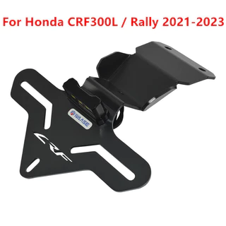 รถมอเตอร์ไซด์สําหรับHonda CRF300L CRF 300 L Rally 2021 2022 2023 ด้านหลังวงเล็บด้านหลังหางเรียบร้อยใบอนุญาตผู้ถือแผ่นกรอบW/ไฟLED