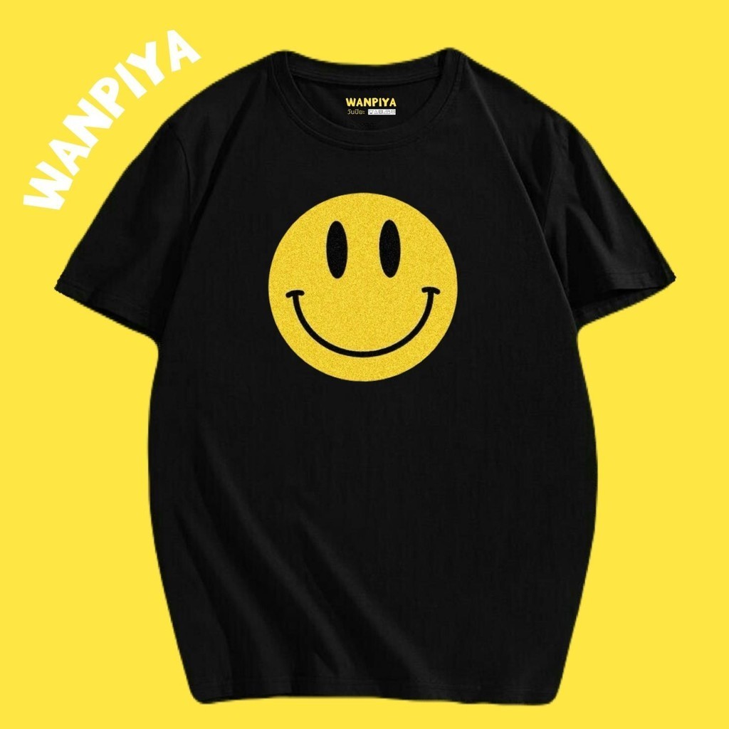 วันปิยะ เสื้อลาย smile ผ้า Cotton 100% ผ้านุ่ม ใส่สบาย