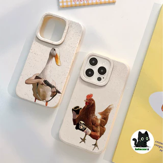 🔥GOOD CASE🔥สินค้า1บาท IPHONE11 14 13 12 15 Pro Max X XR XSMAX 14 7 Plus เคสโทรศัพท์มือถือการ์ตูนกันกระแทกไก่และเป็ดปลอม