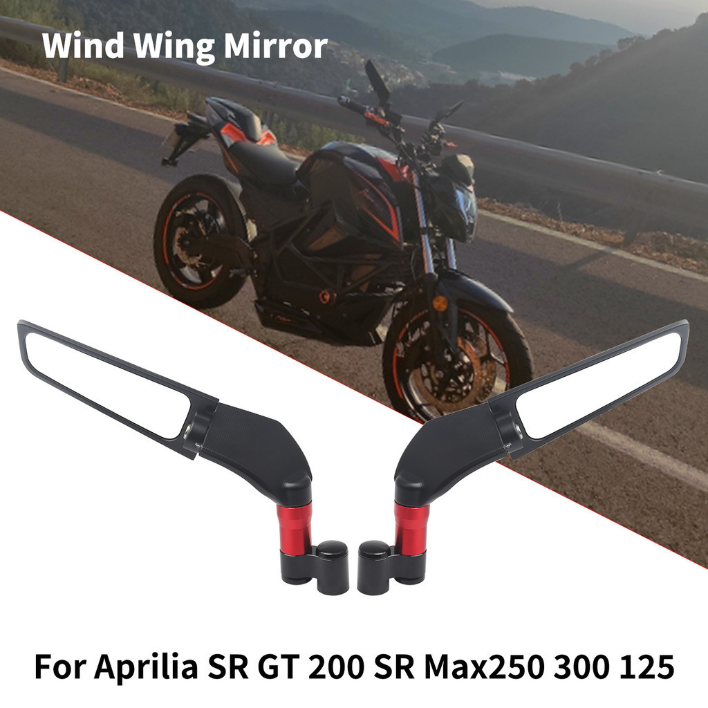 สําหรับ Aprilia SR GT 200 SR Max250 300 125 APR300 SXR 125 Universal กระจกรถจักรยานยนต ์ Wind Wing ด ้ านข ้ างกระจกมองหลังย ้ อนกลับ