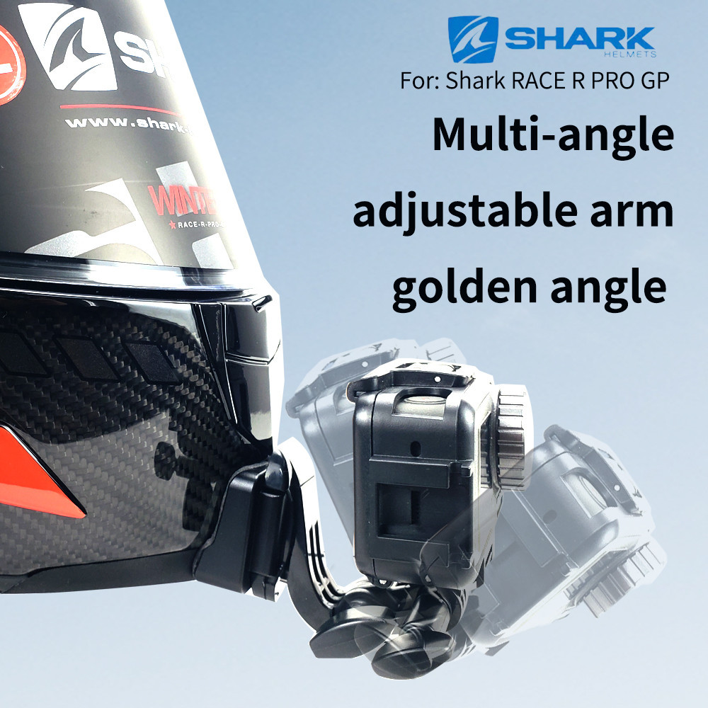 อุปกรณ์เสริมเมาท์ยึดหมวกกันน็อคอลูมิเนียม สําหรับ Shark race R GP SPARTAN-GT D-SKWAL2 GoPro Insta360 Dji