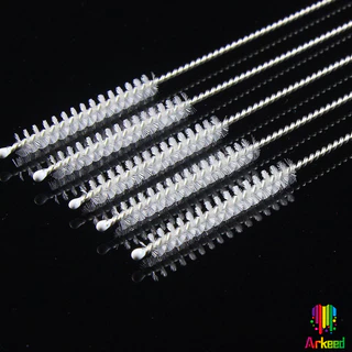 Arkeed แปรงล้างหลอดดูด จุกนม ขนไนล่อน ไม่ทำให้เป็นรอย Stainless steel straw brush