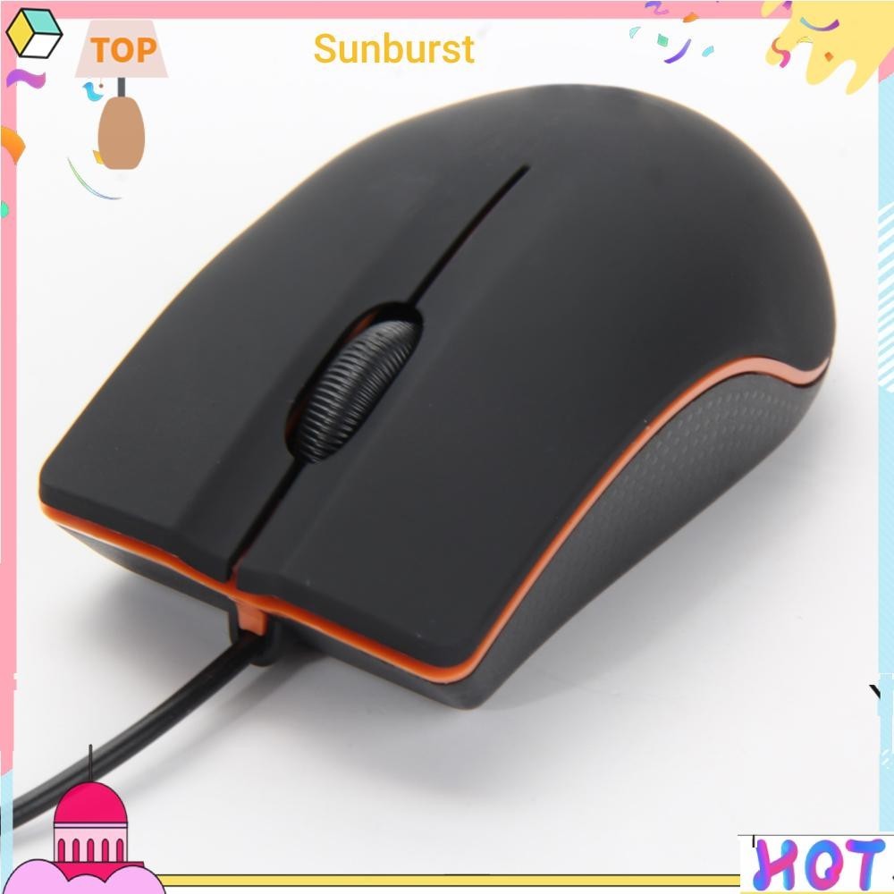 เมาส์ออปติคอล แบบใช้สาย USB 3D ขนาดเล็ก สําหรับคอมพิวเตอร์ แล็ปท็อป PC [Sunburst11.th]