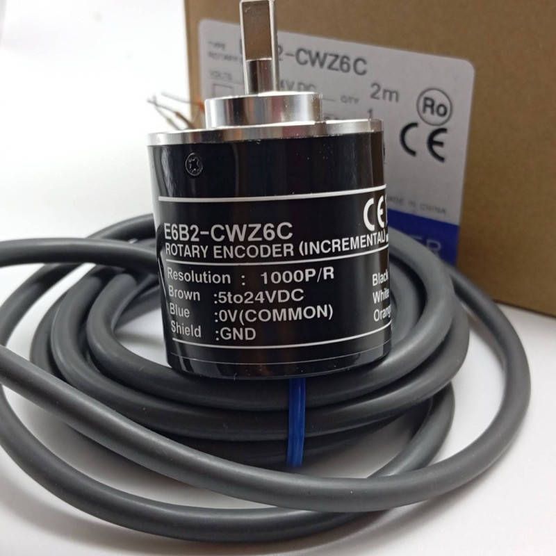 คุ้มสุด E6B2-CWZ6C 1000P/R  ROTARY ENCODER E6B2-CWZ6C เอ็นโค้ดเดอร์โรตารี่ 5-24VDC มือ1  Encoder  ยี่ห้อธรรมดา