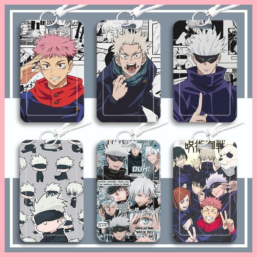 ที่ใส่บัตรพนักงานต้อนรับ ลาย Jujutsu Kaisen Gojo Satoru Spell Fighting Card Holder Gojo Satoru Gojo Satoru Ningzaki No Merchandise Campus Card Bus Card Access Control Fushiguro Megumi Itadori Yuji Inumaki Toge