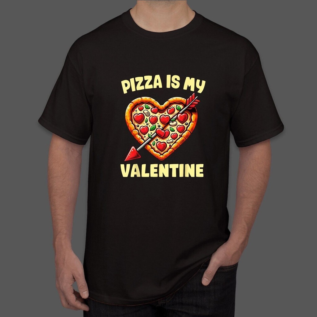 เสื้อยืด พิมพ์ลายพิซซ่า Is My Valentine ของขวัญวันวาเลนไทน์ สําหรับผู้ชาย