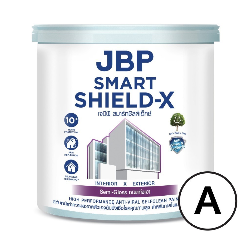 ♠️Shopaom61 JBP สีน้ำทาภายนอกเเละภายใน Smart Shield-X กึ่งเงา เบส A ขนาด 1GL. สินค้าในไทย