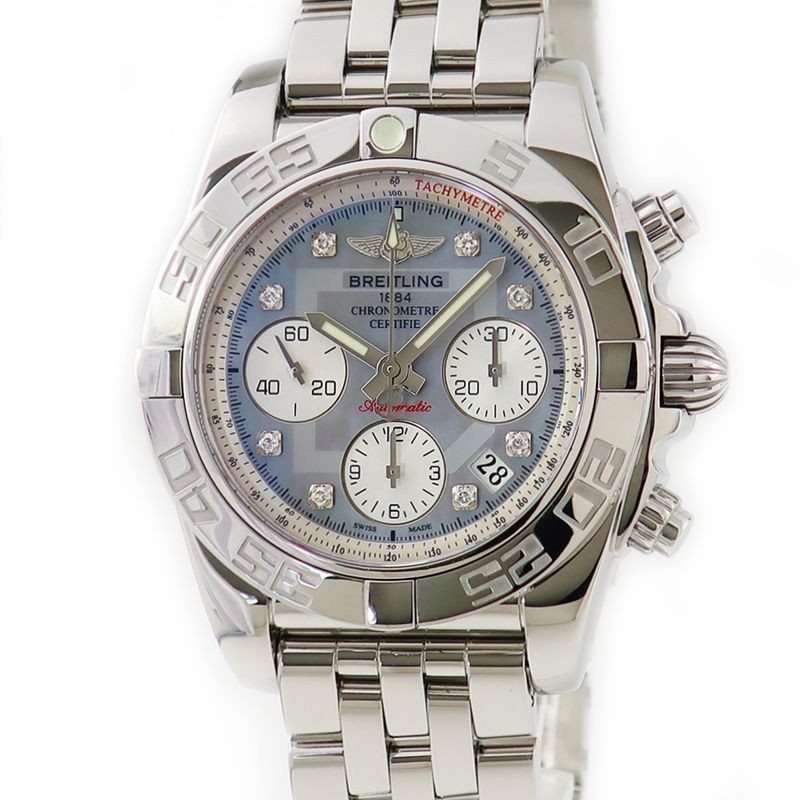 Breitling นาฬิกาข้อมืออัตโนมัติ ประดับเพชร สําหรับผู้ชาย AB0140