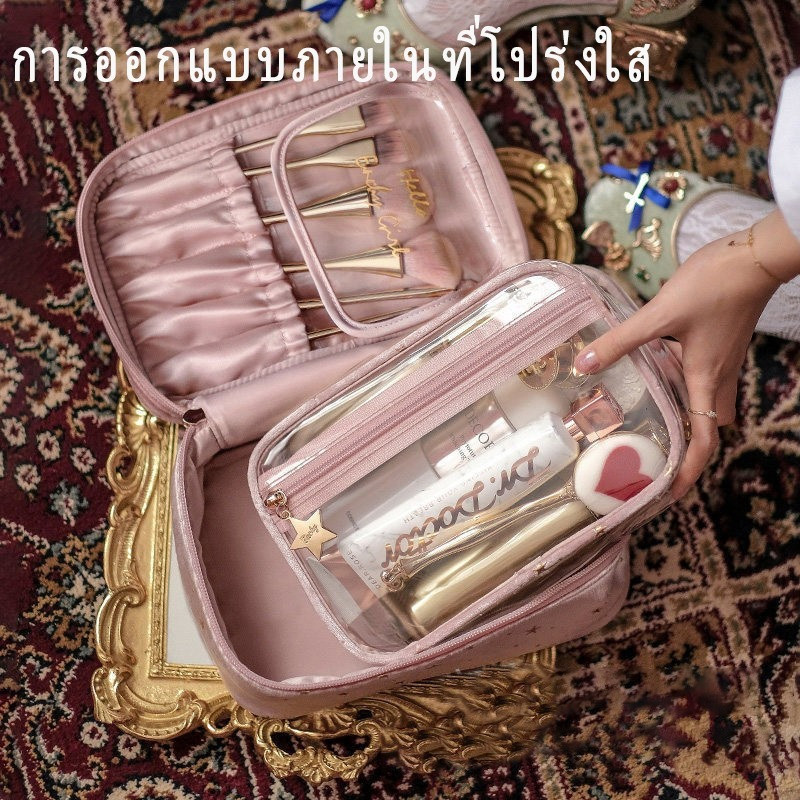 กระเป๋าเดินทางเครื่องสำอางค์ความจุสูงกระเป๋าเครื่องสำอางกำมะหยี่คุณภาพสูง
