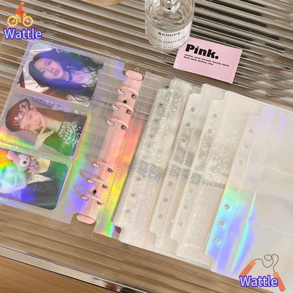 Wattle ซองจดหมาย แบบใส ขนาด A6 1 2 3 ช่อง สีรุ้ง คุณภาพสูง สําหรับอัลบั้มรูปภาพ 10 ชิ้น ต่อชุด