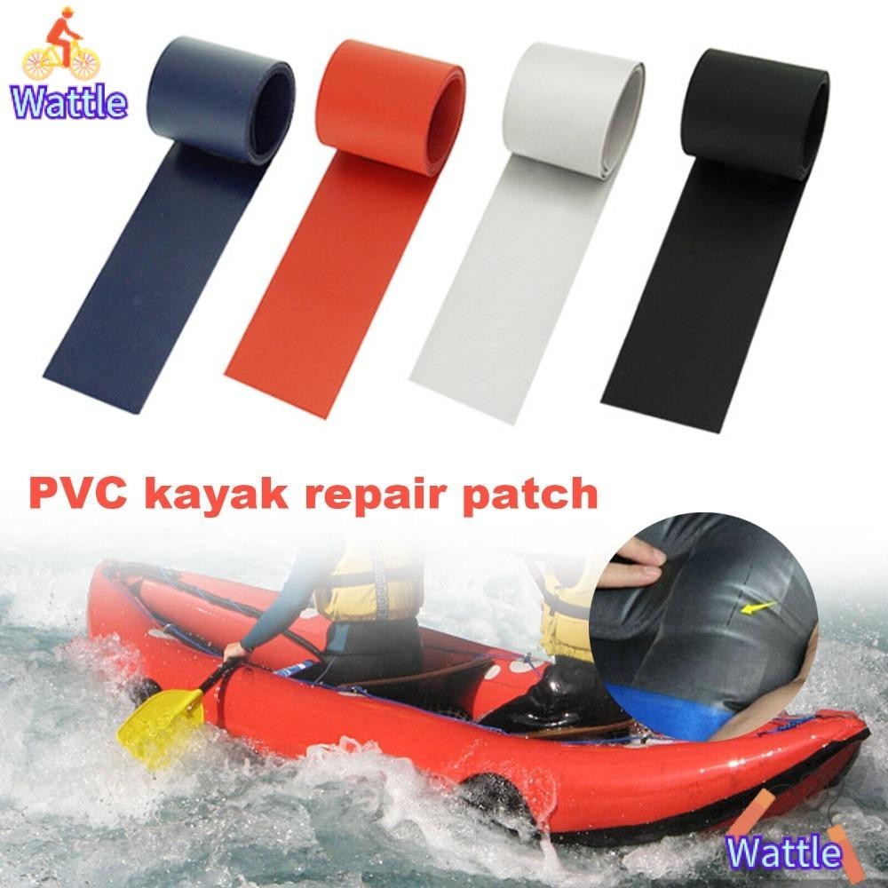 Wattle แผ่นปะยาง PVC กันน้ํา พร้อมกาว สําหรับซ่อมแซมเรือคายัค