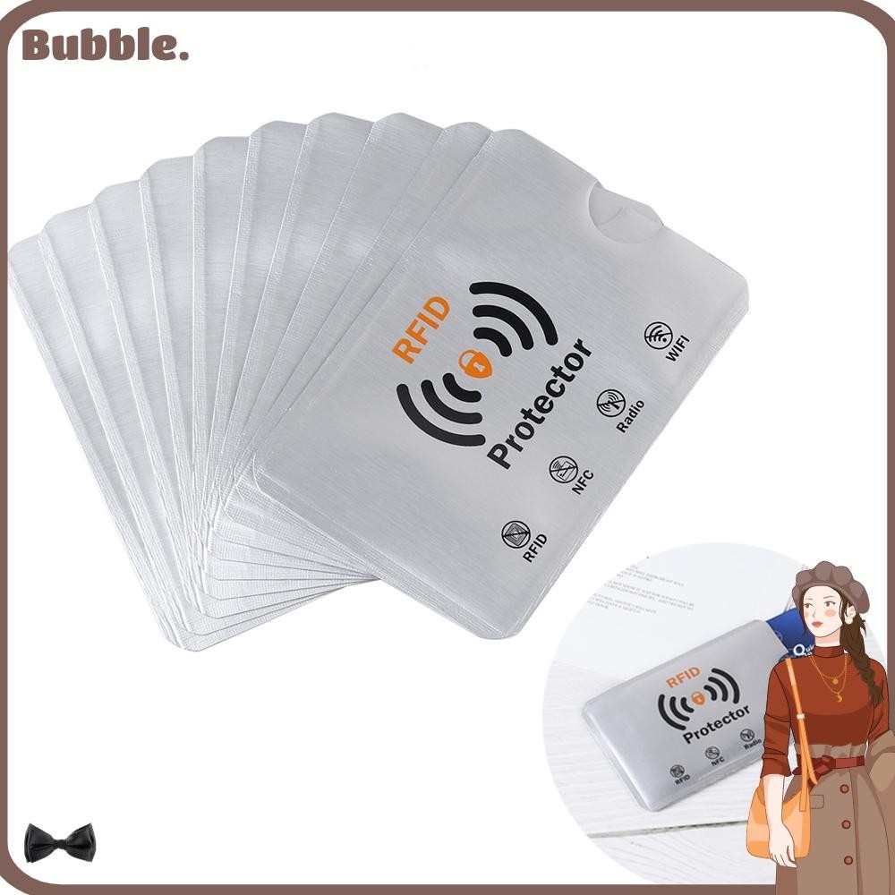 Bubble ปลอกป้องกันการ์ด Rfid บล็อกอลูมิเนียม ป้องกัน Rfid Wallet 10 ชิ้น