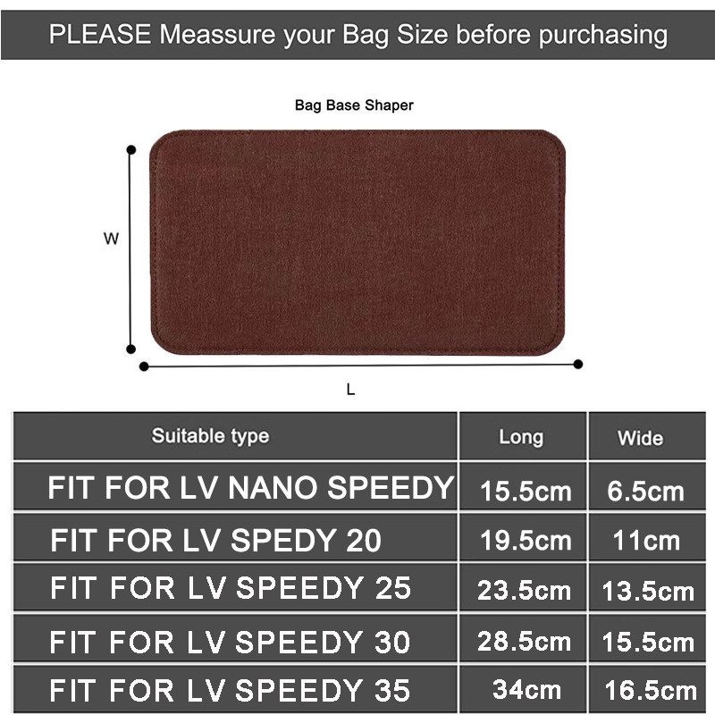 Evertoner ฐานรองกระเป๋าสักหลาด สําหรับ LV Speedy Hangdbag