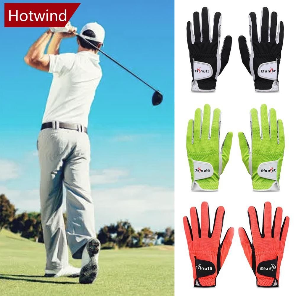 Hotwind ถุงมือกอล์ฟ ผ้าไมโครไฟเบอร์ กันลื่น ระบายอากาศ พร้อมซิลิโคน A8Q9 1 ชิ้น