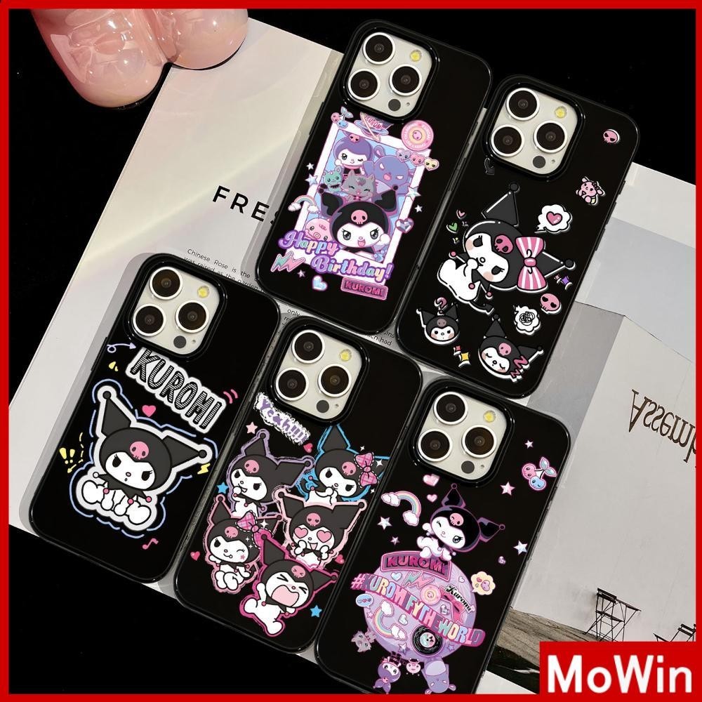 Mowin - สำหรับ iPhone 15 Pro Max เคส ไอโฟน สีดำมัน TPU ซอฟท์เคส กันกระแทกกล้องป้องกัน สาวคูโลมิ เข้ากันได้กับ iPhone 14 13 12 Pro Max 11 XR XS Max 7 8 Plus