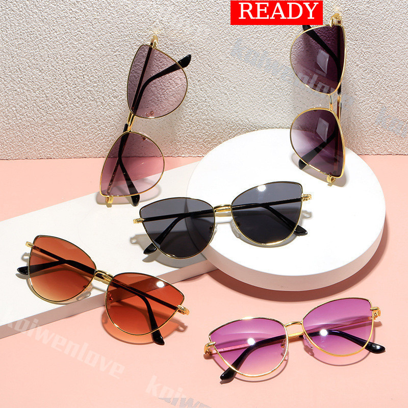 พร้อมส่ง ใหม่ แว่นตากันแดดแฟชั่น กรอบโลหะ ทรงสามเหลี่ยม ขนาดเล็ก สไตล์ฮิปฮอป สําหรับสตรี