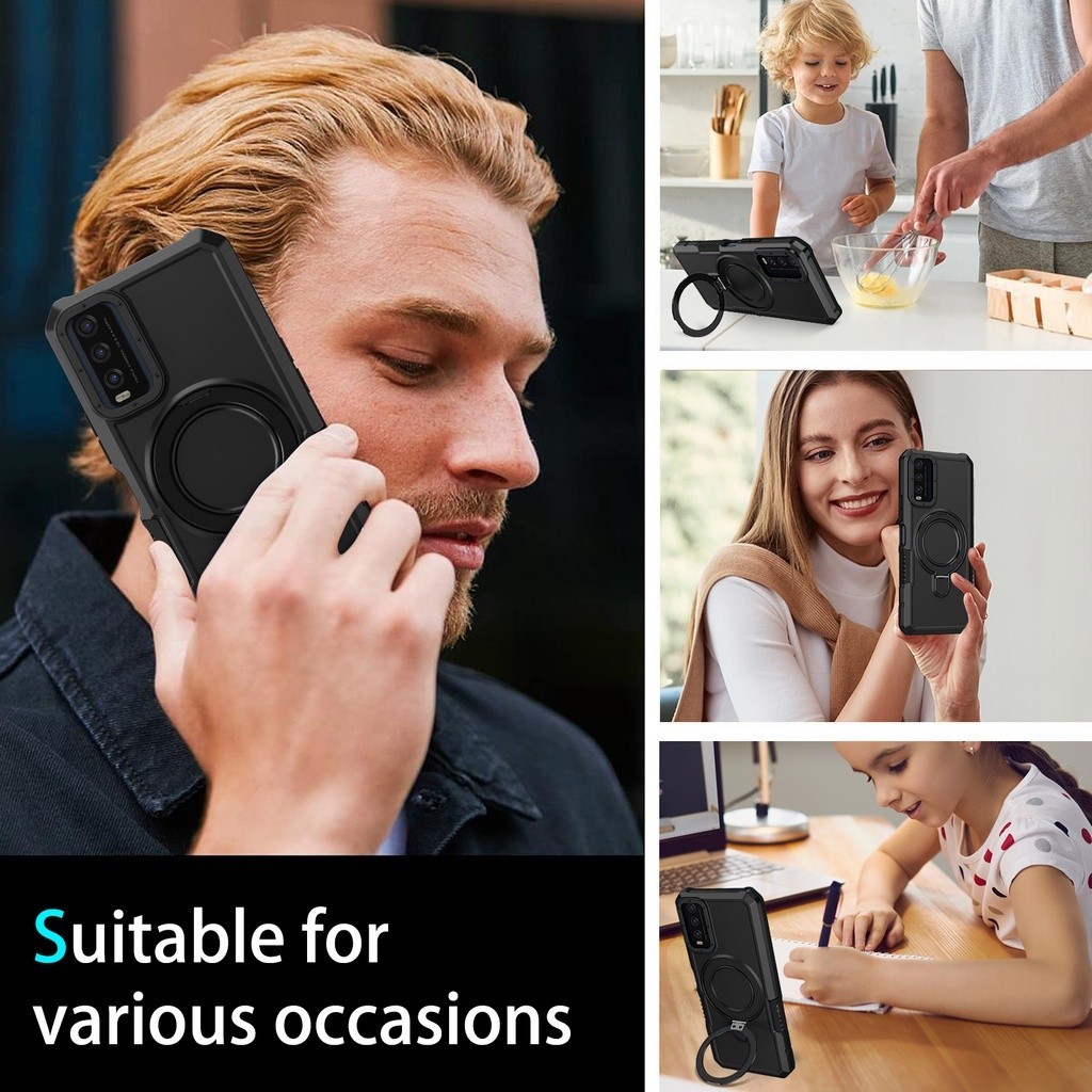 สําหรับVivo Y20 2021 Y20S Y20i Y12S Y12A Y20S Gกันกระแทกวงเล็บแม่เหล็ก2025 สไตล์ใหม่เคสแข็งเลนส์สีดําป้องกันโทรศัพท์สีฟ้าRFVTGBB ราคา ถูกที่สุด ดีลบีเคเค แกลเลอรีภาพที่ 8