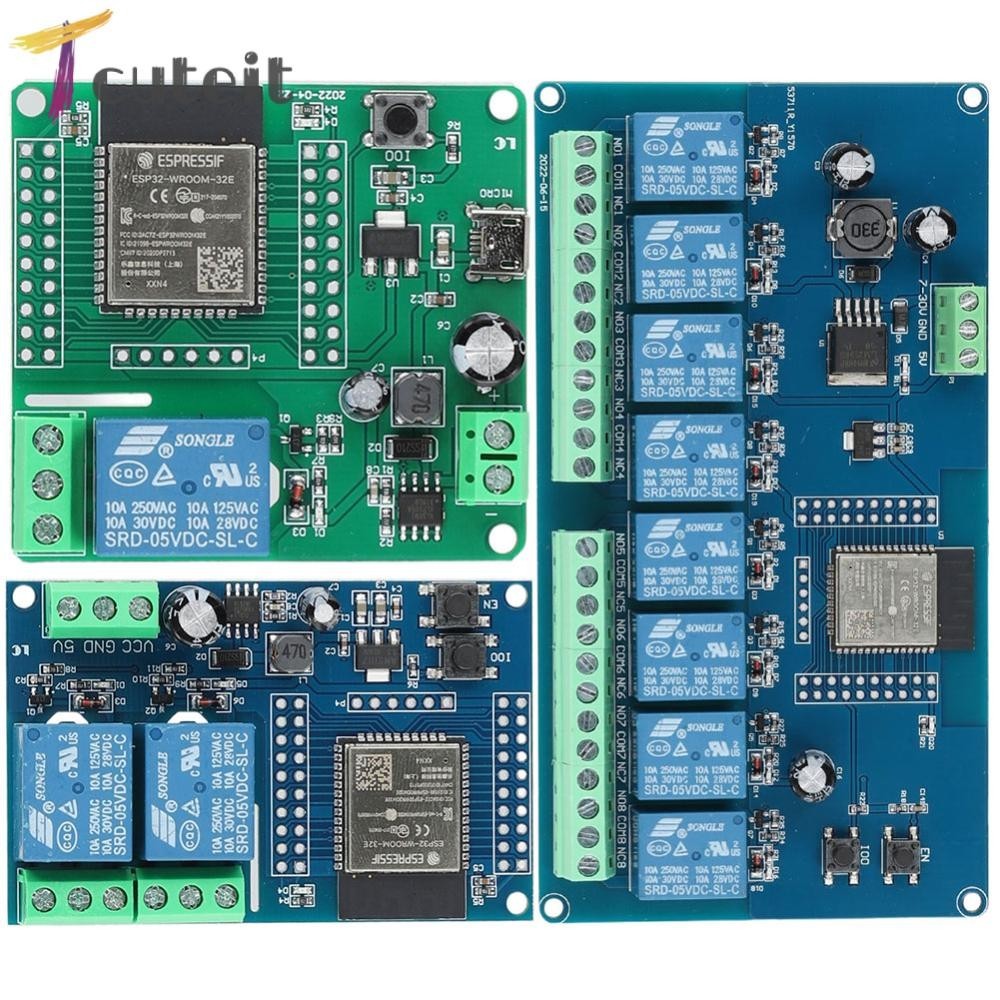 บอร์ดโมดูลรีเลย์ ESP32 ESP32-WROOM 1 2 8 ช่อง ESP32 WIFI BT BLE
