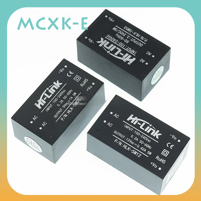 โมดูลแปลงพาวเวอร์ซัพพลาย HLK-5M05 HLK-5M03 HLK-5M12 5W AC-DC 220V เป็น 12V 5V 3.3V