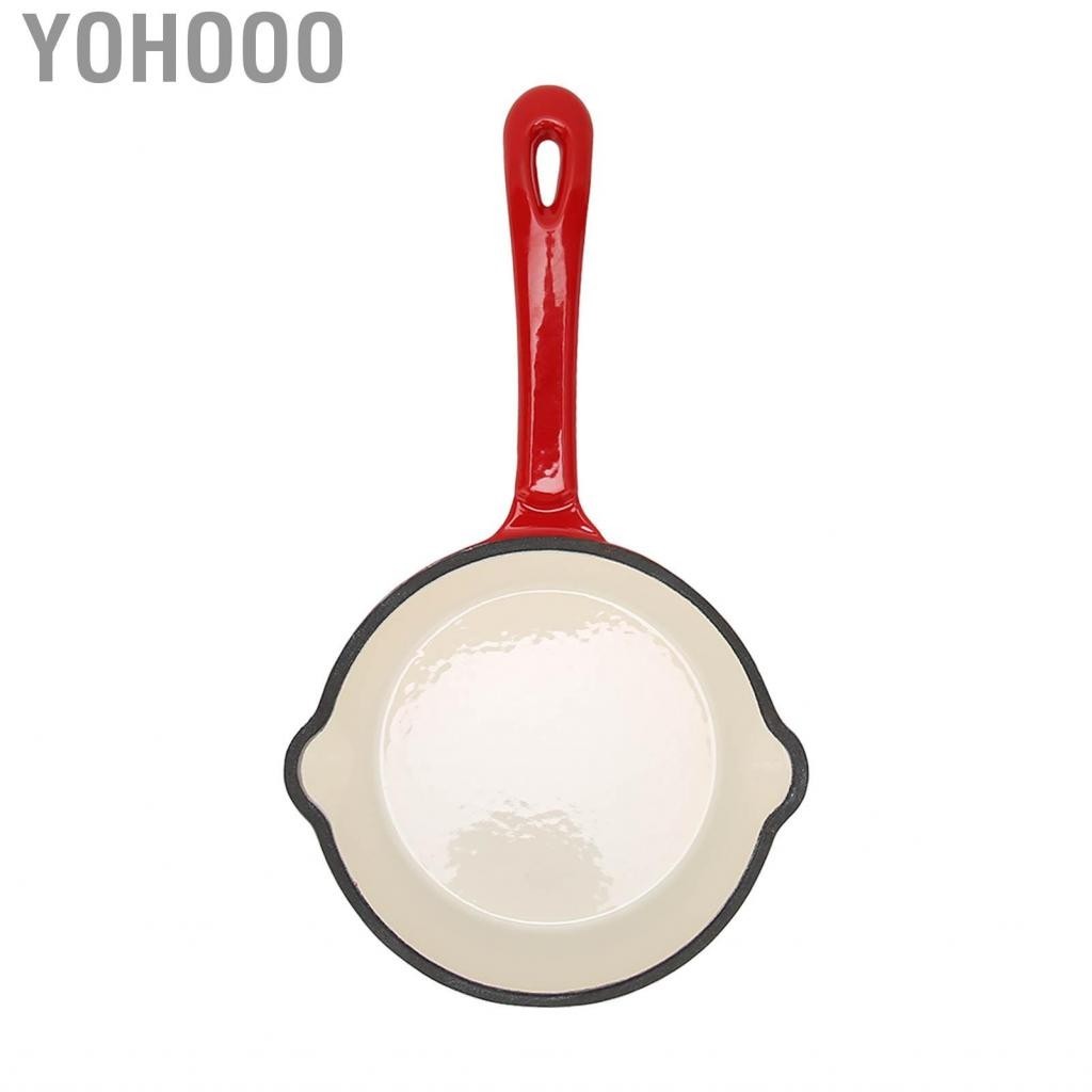 Yohooo Deep Frying Pan Cast Iron Enamel Double Layers Nonstick Cooking Kitchen Use