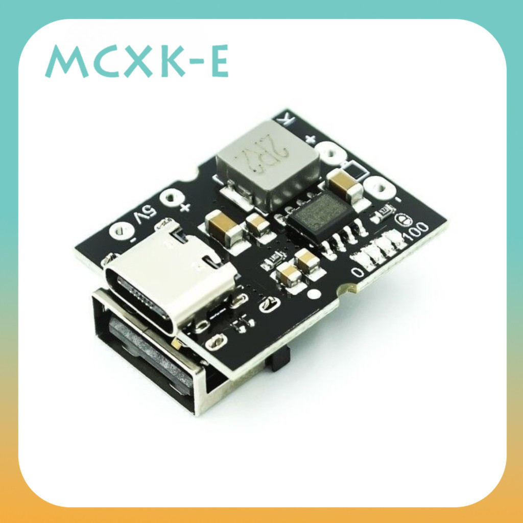 Type-c USB 5V 2A Boost Converter Step-Up โมดูลพลังงานแบตเตอรี่ลิเธียมชาร์จบอร์ดป้องกันจอแสดงผล LED USB สําหรับชาร์จ DIY