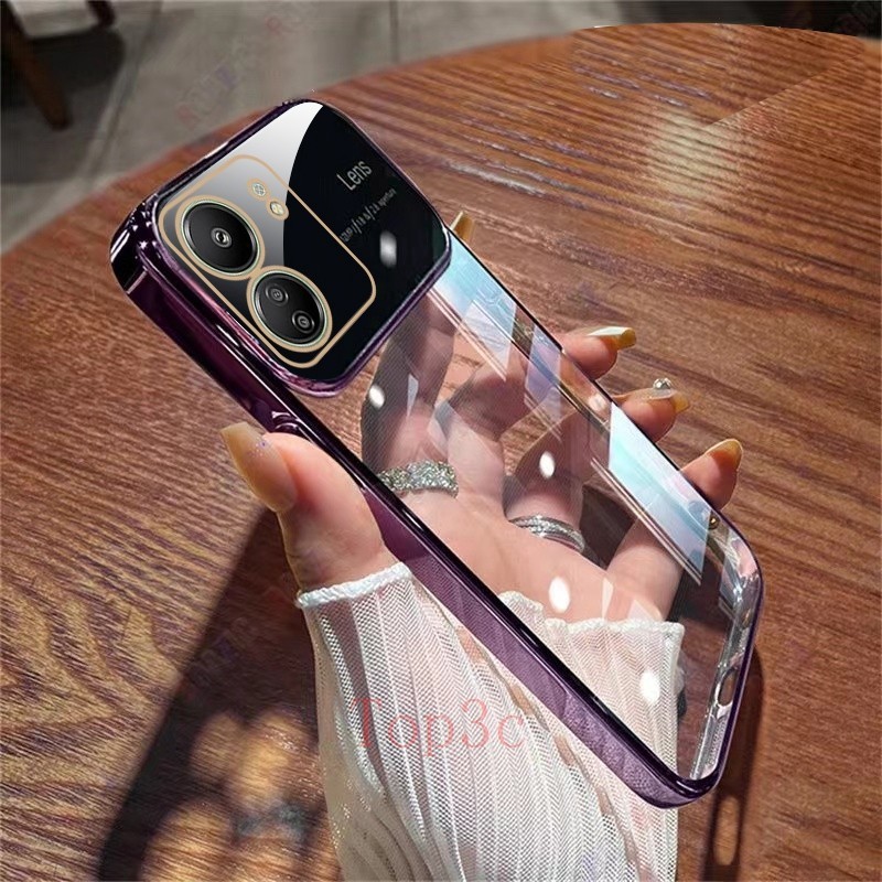 เคส Redmi 13C 12C 12 10C 10 10A 9 9A 9T Redmi 9C เคสโทรศัพท์มือถือแบบนิ่ม TPU ใส บางมาก กันกระแทก พร้อมฟิล์มเลนส์กล้อง สําหรับ DSC