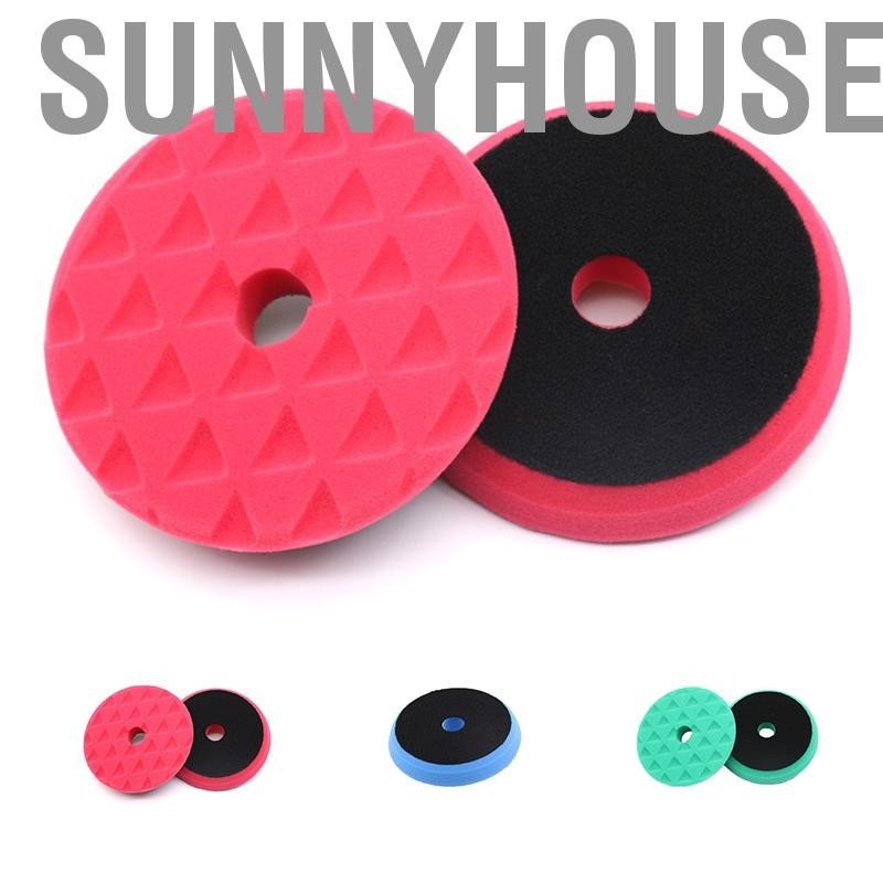 Sunnyhousess Car Polishing Pad Polisher Machine Waxing Buffing Cleaning Drill Adapter Triangle Sponge Disk