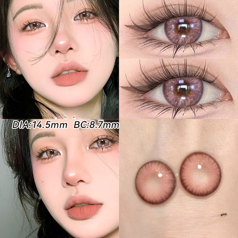（COD)  -100~-800🔥คอนแทคเลนส์สี🔥 คอนแทคเลนส์ครึ่งปี คอนแทคเลนส์ 14.0mm/14.5mm 014