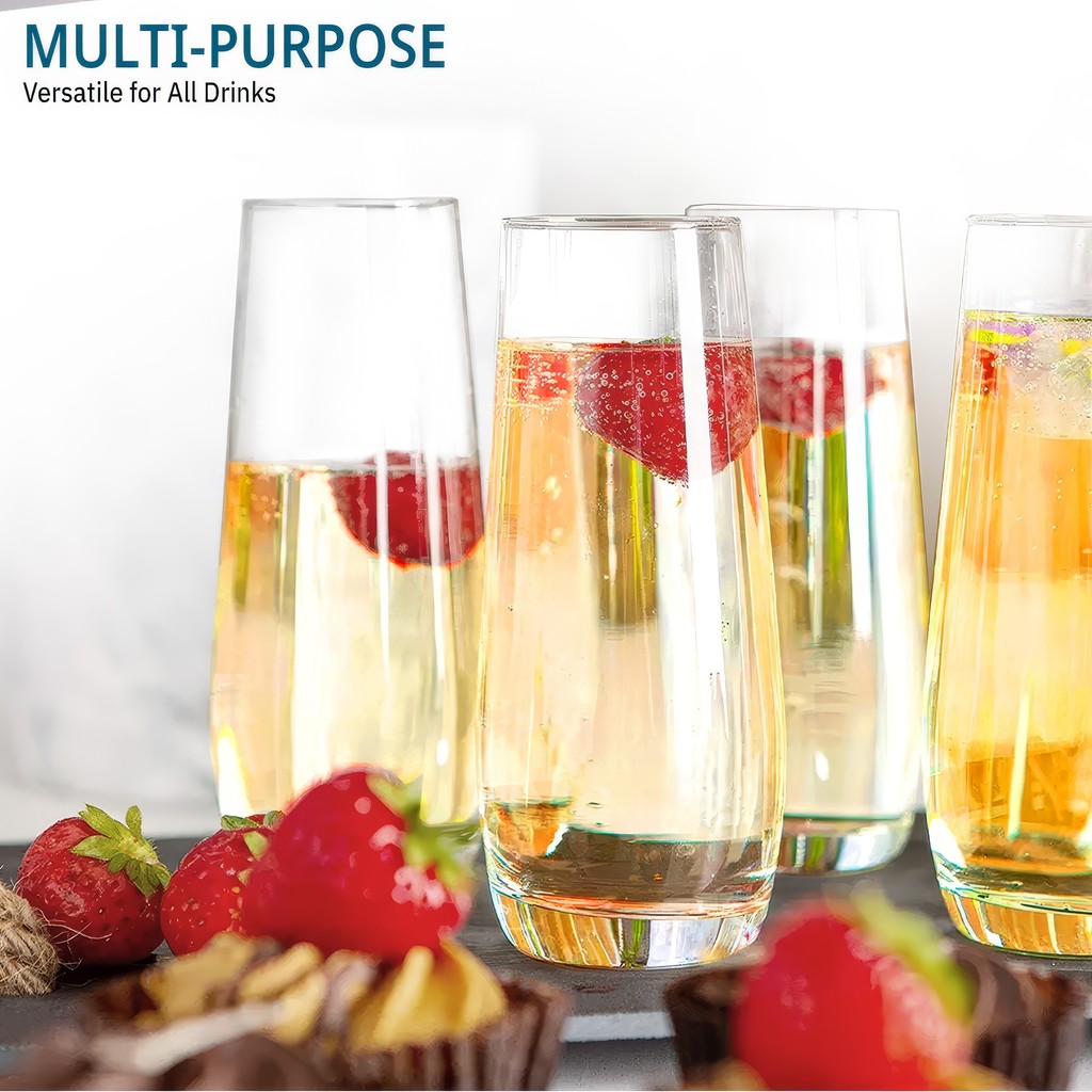 9Gadget - แก้ววิสกี้ แก้วแชมเปญ แก้วคริสตัล สำหรับเครื่องดื่ม เบียร์ วิสกี้ ไวน์ ค็อกเทล - Stemless Champagne Glasses - รูปที่ 3
