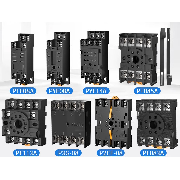 Pyf08a PTF08A PYF14A PF083A P3G-08 P2CF-08 PF085A PF113A ฐานรีเลย์ระดับกลาง ฐานรีเลย์แปดเหลี่ยมรอบฐา