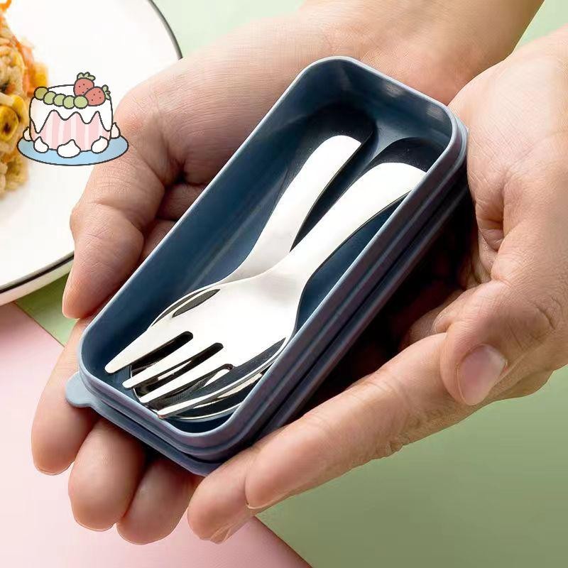 [Sep] ช้อนส้อมแบบพกพาบนโต๊ะอาหาร Outdoor Camping ชุดช้อนส้อมสแตนเลสสําหรับอาหารกลางวันเดินป่า Camp อุปกรณ์ทําอาหาร.