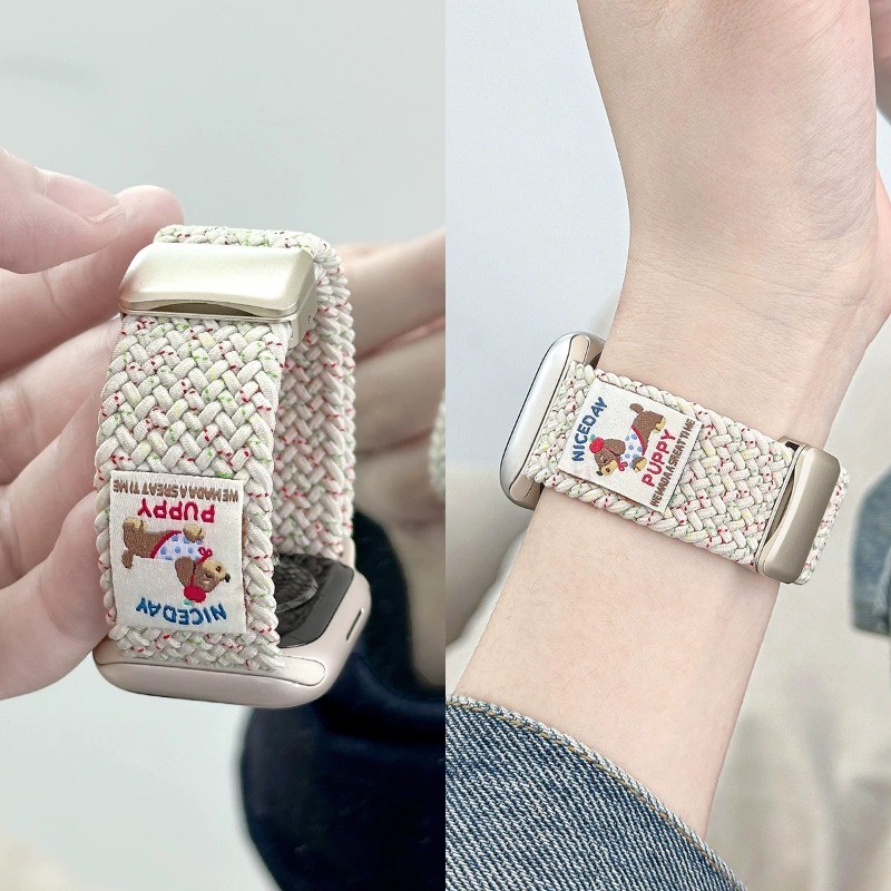 สายถักสําหรับ แอปเปิล ดู วงดนตรี 42 มม.40 มม.44 มม.41 มม.45 มม.49 มม.46 มม.38 การ์ตูนสร้อยข้อมือแม่เหล็กสําหรับ ฉันดู ชุด 10 กับ 7 3 6 8 9 พิเศษ 2 วงดนตรี