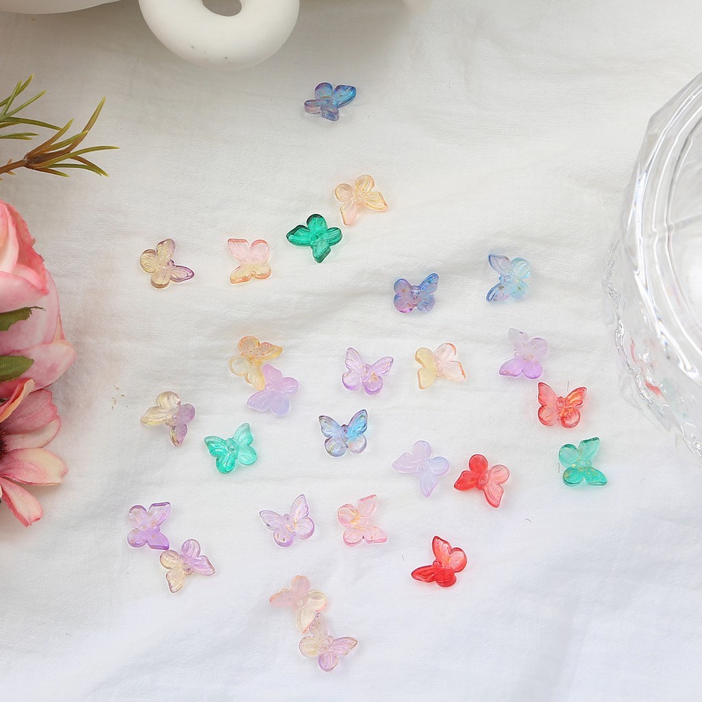 10 ชิ้น/ล็อตสี Lampwork ลูกปัดผีเสื้อรูปร่างลูกปัดแก้วสําหรับต่างหูเครื่องประดับทําทําด้วยมือ DIY สไตล์โบราณอุปกรณ์เสริม ราคา ถูกที่สุด ดีลบีเคเค แกลเลอรีภาพที่ 8