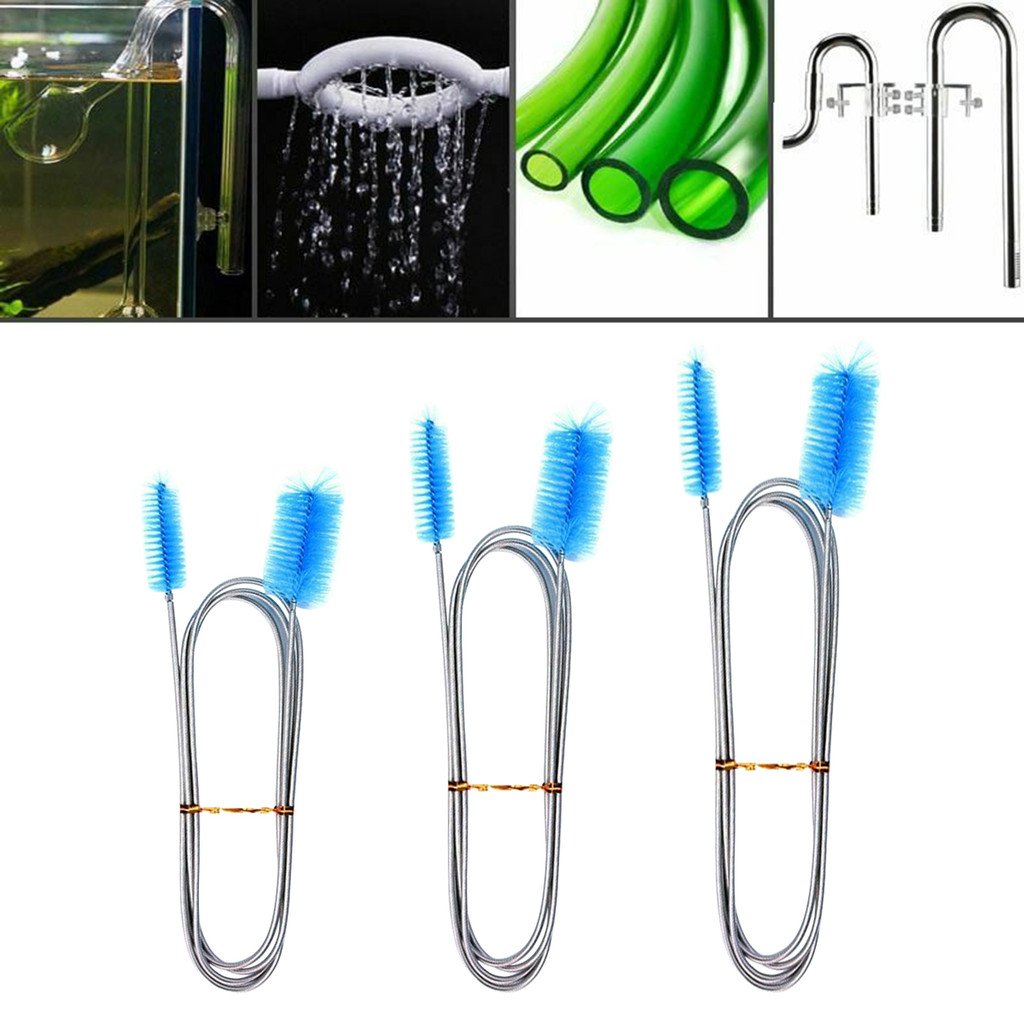 1 ชิ้น Aquarium แปรงทําความสะอาดสําหรับเครื่องกรองน้ําปั๊ม Lily ท่อ Air Tube ท่อสแตนเลสแปรงถังปลาปั๊มน้ําอุปกรณ์เสริม