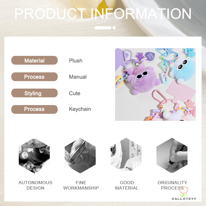สายคล้องโทรศัพท์ พวงกุญแจ จี้ห้อยกระเป๋า รูปการ์ตู ลูกบอลถ่านขนาดเล็ก จี้ห้อยโทรศัพท์รูปสัตว์ประหลาด จี้ตุ๊กตาผ้ากำมะหยี