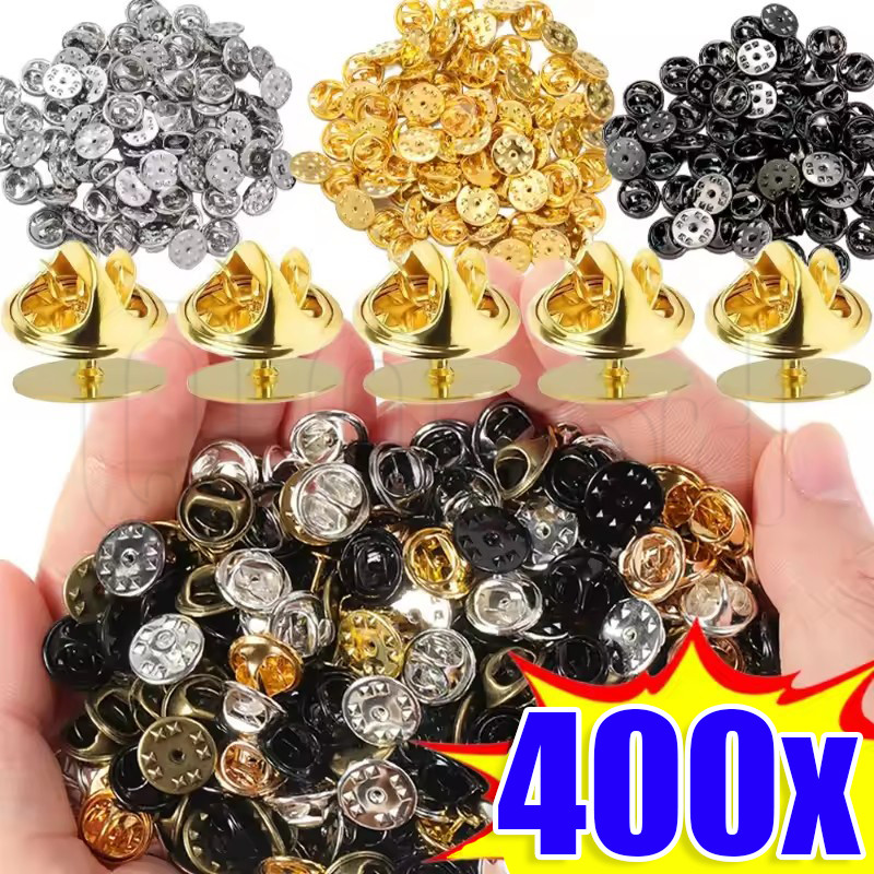 400 ชิ้นโลหะผีเสื้อเข็มกลัดอุปกรณ์เสริม - Keepers สําหรับเครื่องแบบ,ป้ายเปลี่ยน - เล็บ Tie Tack Lapel Pin กลับ - ป้ายเข็มกลัด - DIY เสื้อผ้าอุปกรณ์เสริม
