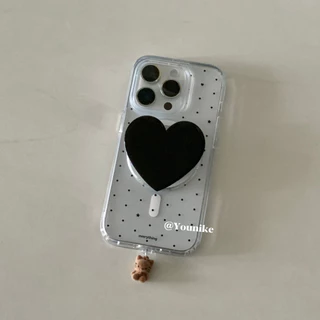 สไตล์เกาหลี ins สไตล์ Niche Design Retro Sweet Red Love Bracket kitty จี้ขนาดเล็กเหมาะสําหรับ iphone16pro/15promax Apple 13/14/12/16/AIR เคสโทรศัพท์ 11 เคสป้องกัน 17promax